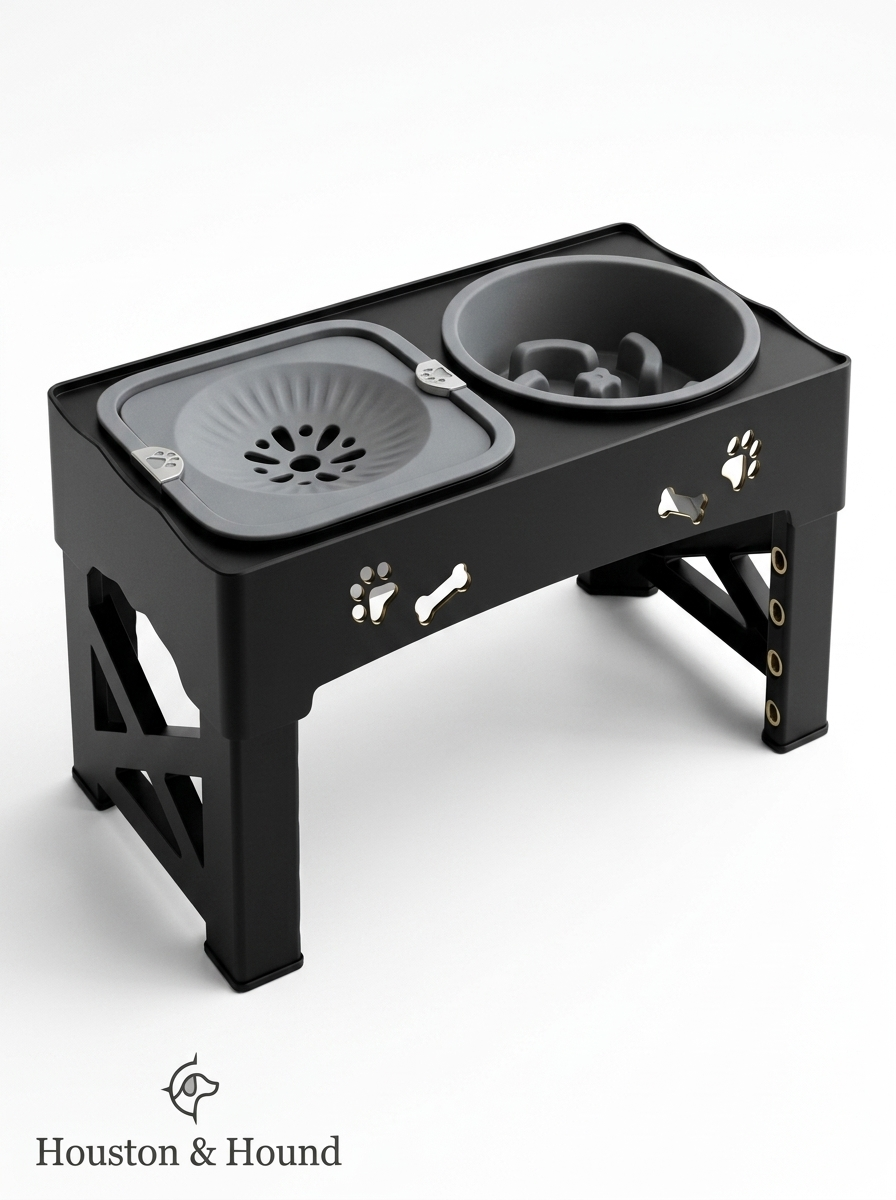 Houston & Hound  - Height Adjustable Slow Feed Bowl +  Slow Drink Bowl